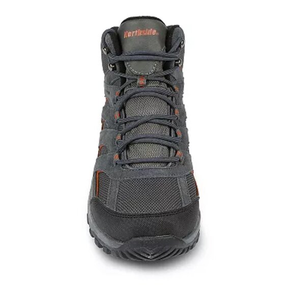 Northside Gresham Mid Men\'s Waterproof Hiking Boots, Charcoal/Ogange, 11.5Wide main image 5